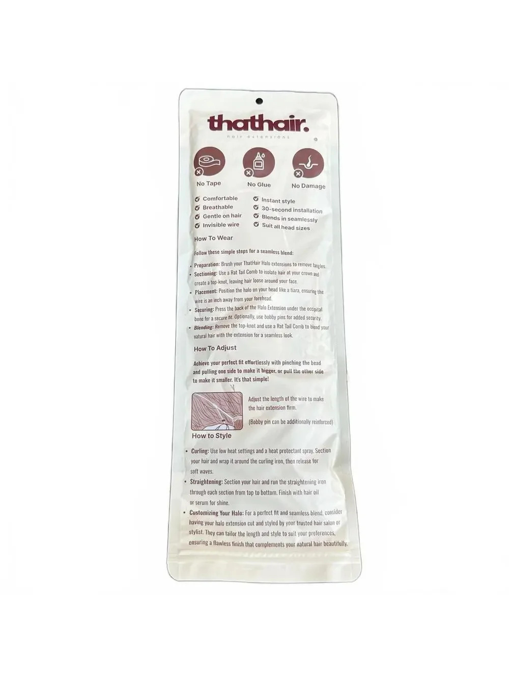 Thathair Straight Hair Extensions AM02 12